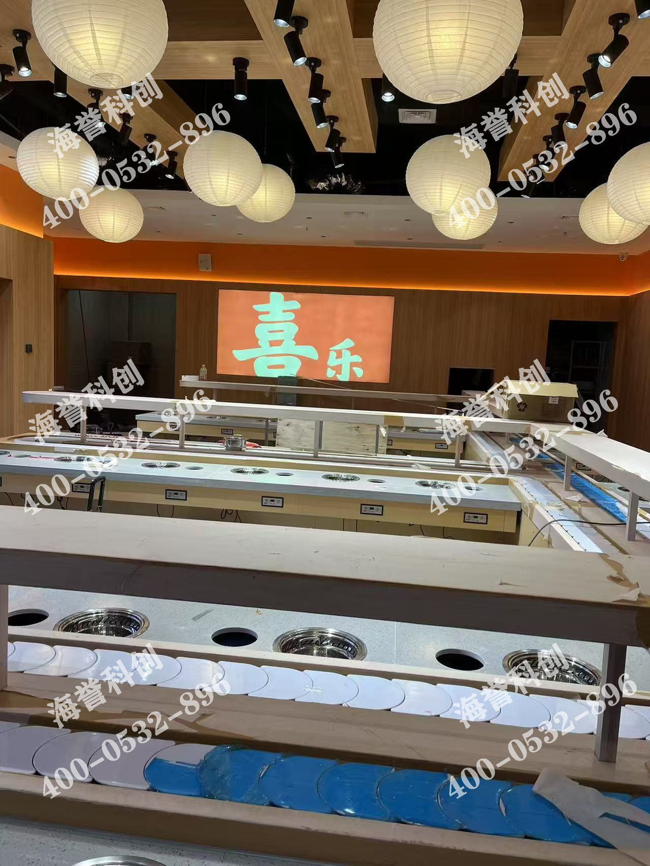 海譽(yù)科創(chuàng)江蘇單涮無煙小火鍋設(shè)備安裝完成